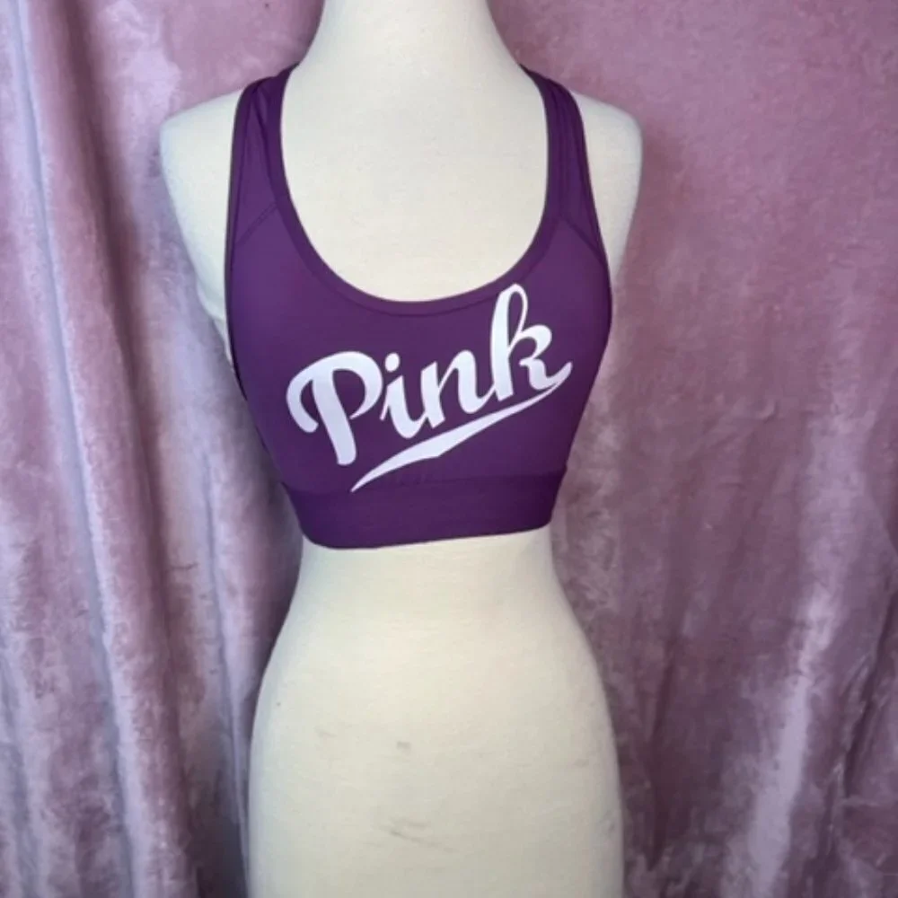 Womens Purple VS Pink Sports Bra Size S - Picture 1 of 6